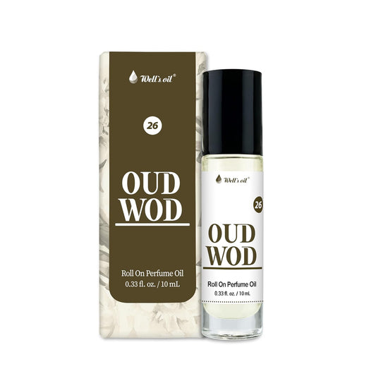 Well's Oil Roll-On Perfume Oil (Oud WOD) | Soft & Woody | Long-Lasting | Paraben-Free | 0.33 Fl Oz / 10 ml-FemmiqueWomen