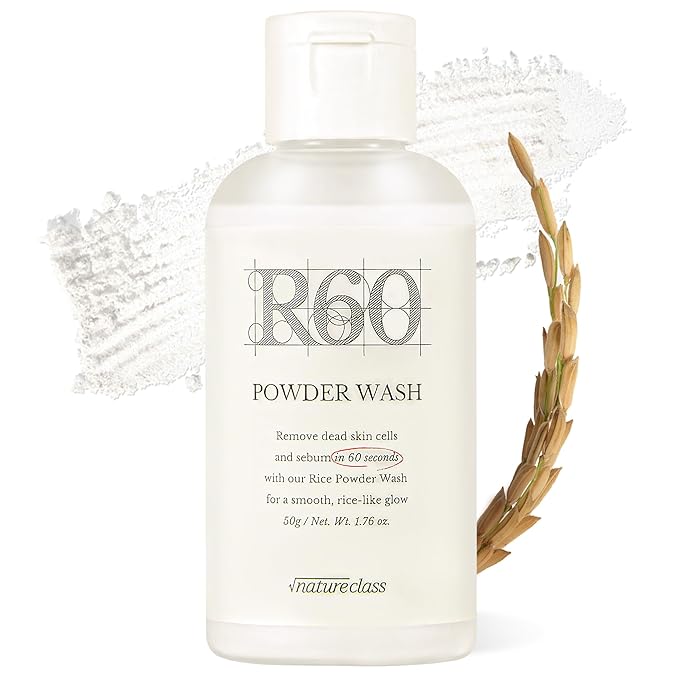 R60 Rice Enzyme Powder Face Wash Cleanser – Exfoliating, Deep Cleansing, Removes Pore Impurities for Soft Radiant Skin, Korean Skincare1.76oz-FemmiqueWomen
