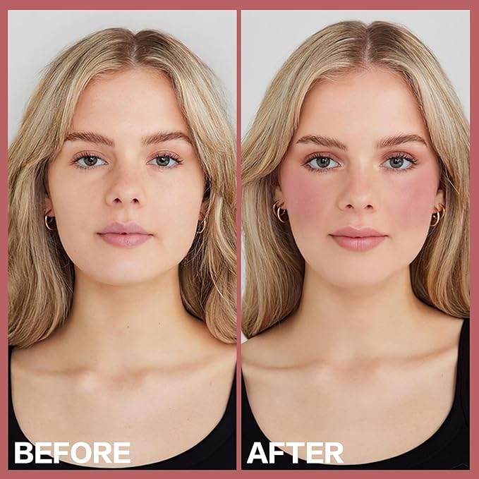 2Pcs Cream Blush Makeup Stick,Monochromatic Multi-Stick Face Blush for Cheek,Lip and Eye,Matte and Dewy Finish for Long Wearing,Easy Application.HOTLINE-FemmiqueWomen