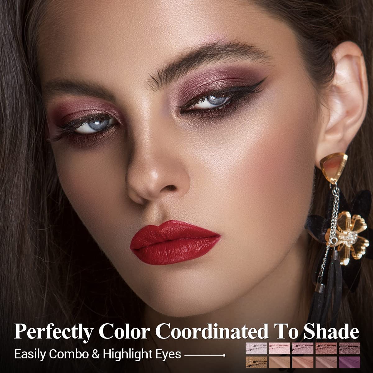 10PCS Eyeshadow Stick, Shimmer And Matte Brown Metallic Cream Eyeshadow Pencil Crayon with Smudge-proof & Waterproof, Eye Brightener Stick, Ideal Gift for Women - Cocoa Crush-FemmiqueWomen