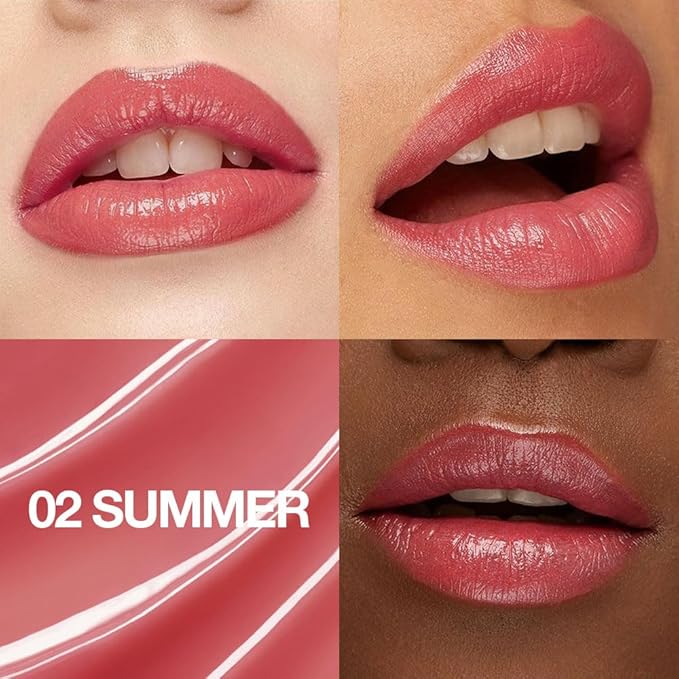 1Pcs Tinted Lip Balm Moisturizing Lipstick – Watermelon Peach Pink Sheer Hydrating Lip Color for Dry Lips – Nourishing Lip Balm for All Women with a Subtle Natural Scent (S02 Summer)-FemmiqueWomen