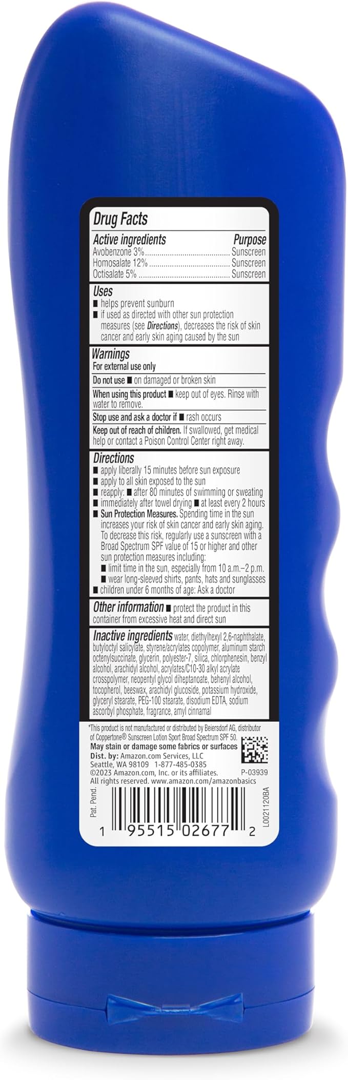 Solimo Sunscreen Lotion, No Octinoxate/Oxybenzone, Unscented, 8 fl oz, 6-Pack-FemmiqueWomen