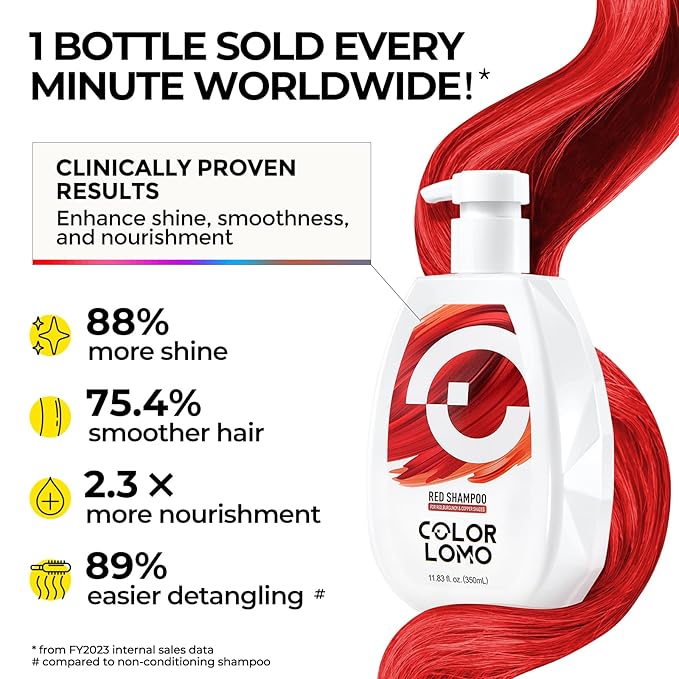 Ultra Color Safe Shampoo | Help Prevent Fading & Provide Subtle Color Replenishment | Prolong Color Vibrancy and Enhance Shine | Vegan & Cruelty-Free Formula | For Red Color Treated Hair-FemmiqueWomen