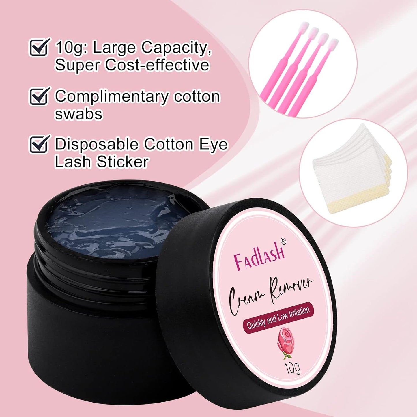 FADLASH Lash Remover for Lash Extensions 10g Eyelash Extension Remover Dissolves Powerful Lash Glue Remover Low Irritation for Salon-FemmiqueWomen