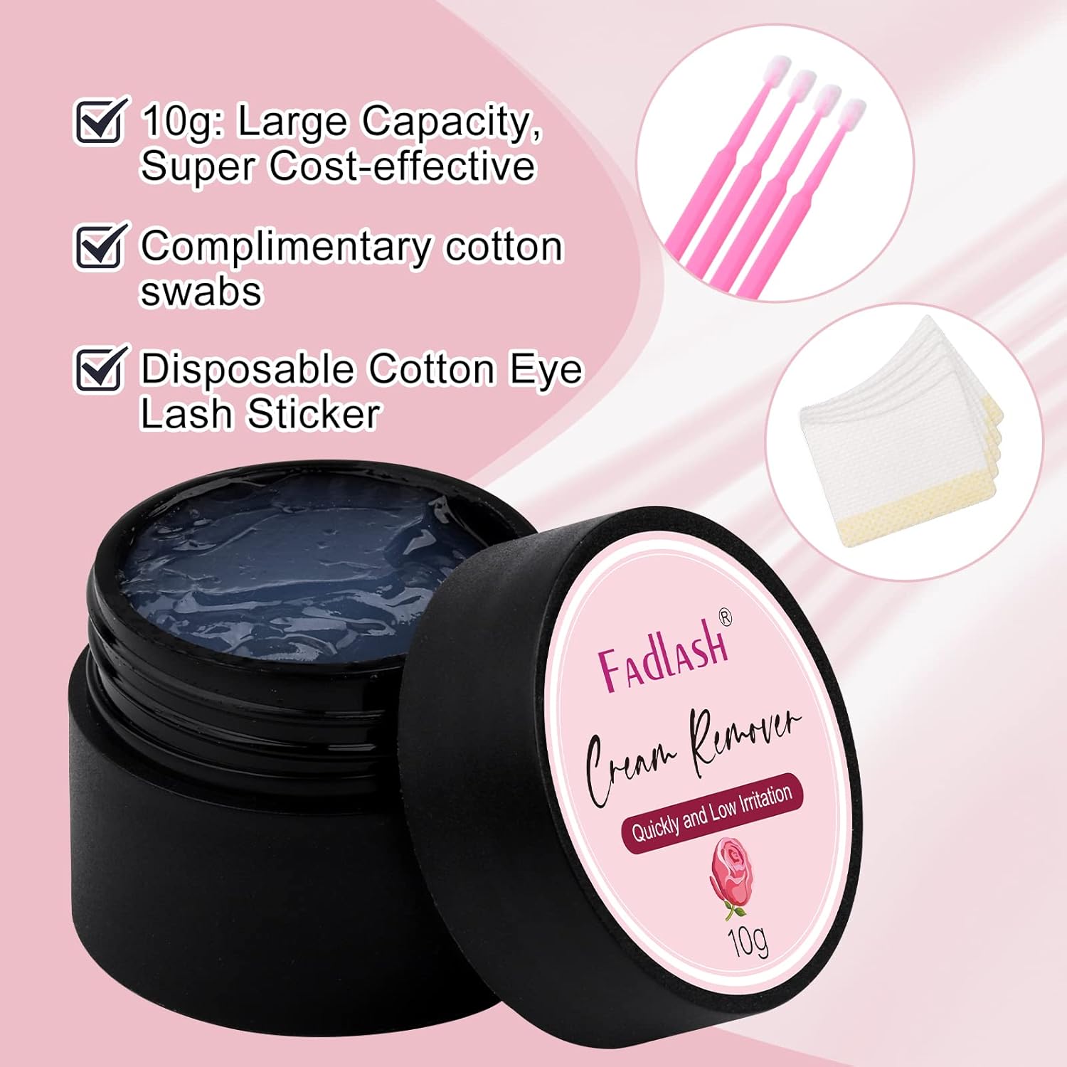 FADLASH Lash Remover for Lash Extensions 10g Eyelash Extension Remover Dissolves Powerful Lash Glue Remover Low Irritation for Salon-FemmiqueWomen