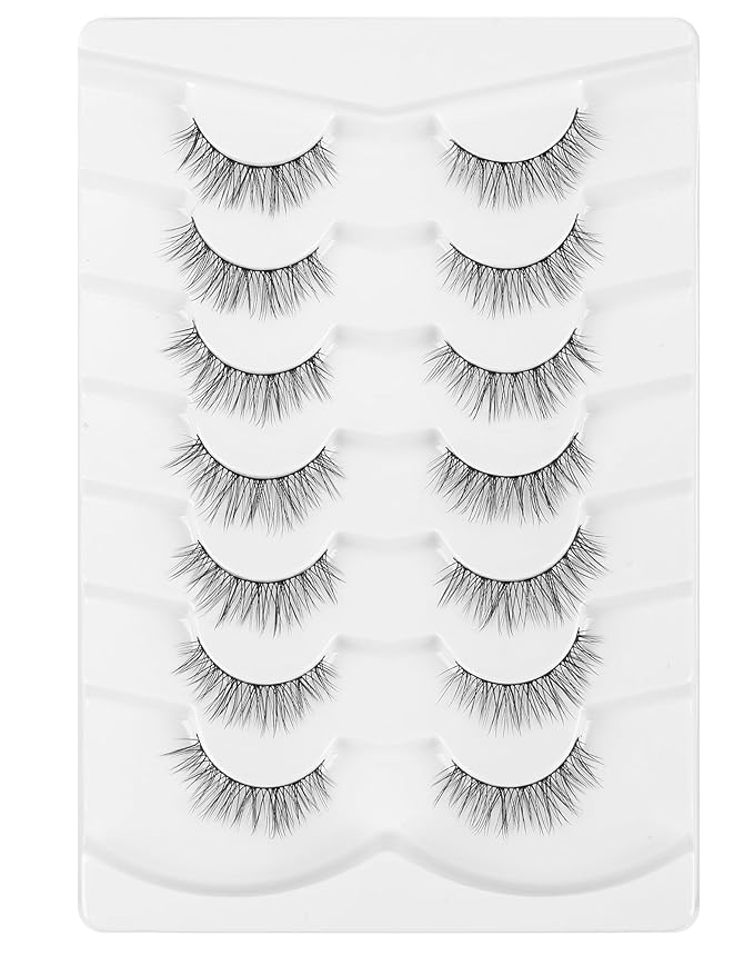 Natural Lashes Natural Eyelashes Short Eyelashes Natural Look False Eyelashes Wispy Eye Lashes Small Lashes Fake Lashes K28-FemmiqueWomen