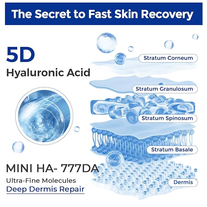 Intensive Repair Serum, 15%Hyaluronic Acid for Sensitive Skin Anti Aging Ultra Hydrating Serum for Face Calming Barrier Repair Redness Relief with Ceramides Centella 30Vials Daily Travel Care-FemmiqueWomen