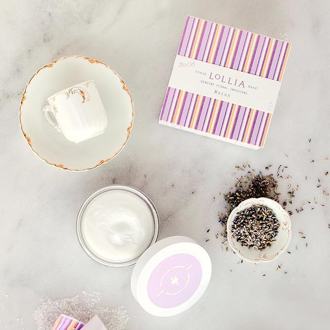 LOLLIA Relax Body Butter, 5.5 oz. - Lavender & Honey Fragrance - Shea Butter & Cocoa Butter, Body Lotion for Women, Hydrating & Smooth Body Moisturizer-FemmiqueWomen