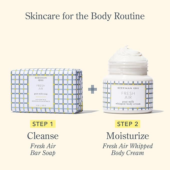 Beekman 1802 Whipped Body Cream, Fresh Air - Scented - 8 oz - Intensely Hydrating & Softens Skin - With Goat Milk - Good for Sensitive Skin - Cruelty Free-FemmiqueWomen