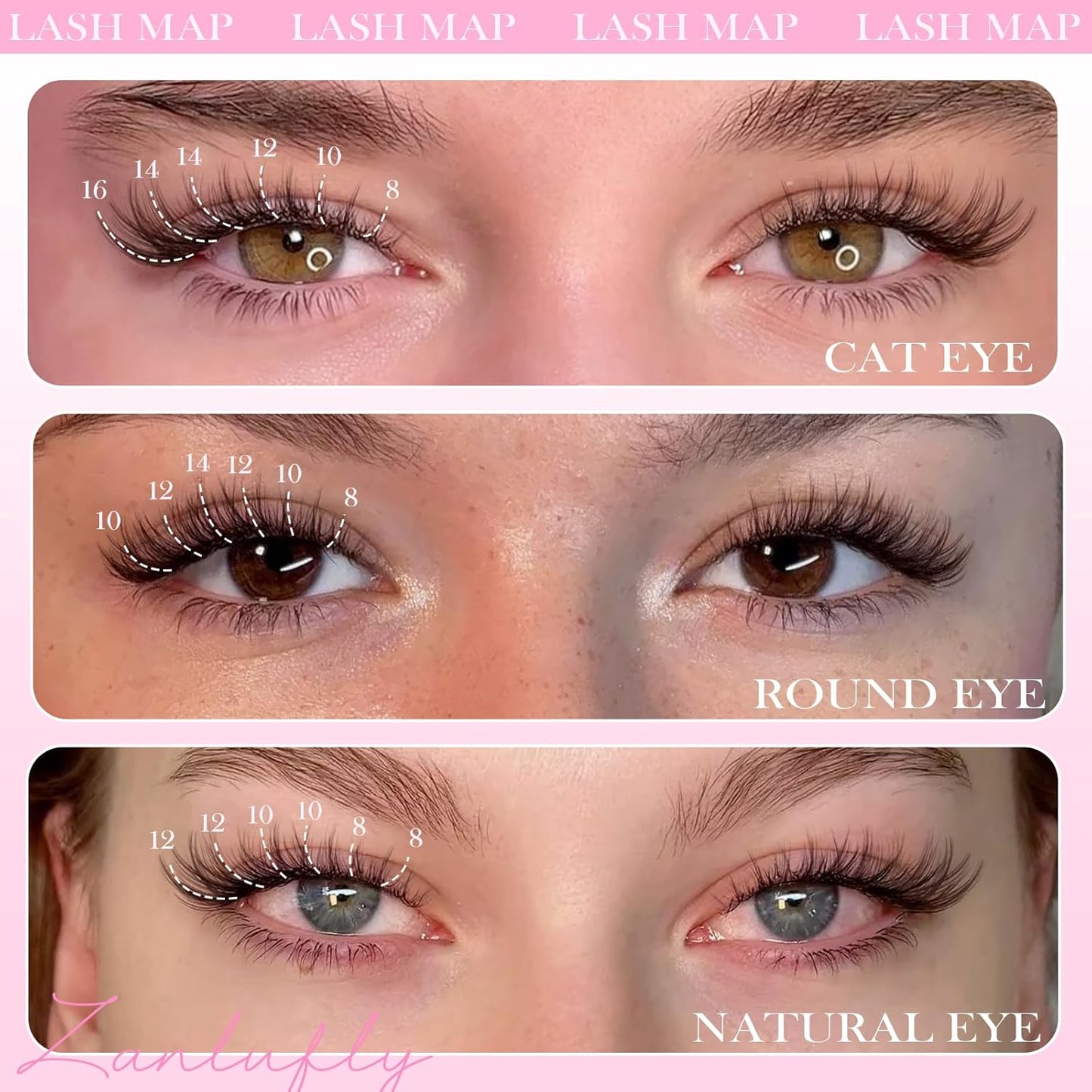 Self Adhesive Eyelashes Brown Self Adhesive Lash Clusters Natural No Glue Lashes Dark Brown Eyelash Extensions Pre-glued Eyelash Clusters Wispy Press on Individual Lashes 8-16mm by ZANLUFLY-FemmiqueWomen