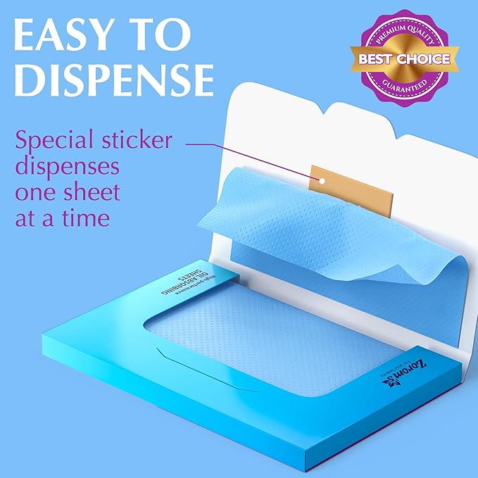 Premium Oil Absorbing Sheets for Face - 6 pack (300 sheets) - Makeup Friendly Oil Blotting Sheets for Face - Blotting Papers for Face with Oily Skin-FemmiqueWomen