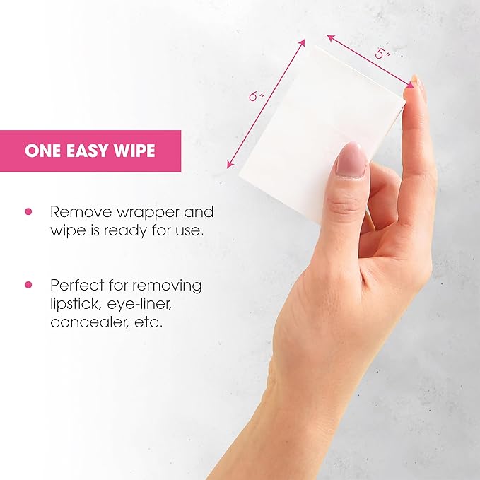 Diamond Wipes Face Cleansing and Waterproof Makeup Remover Wipes, Case of 250 Wipes, Alcohol Free Wipes with Vitamin E-FemmiqueWomen