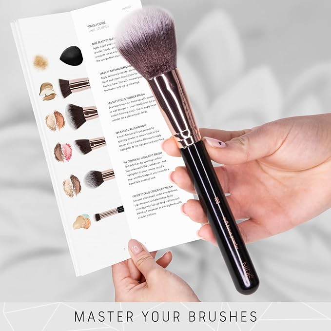 Niré Beauty 15piece Award Winning Professional Makeup Brush Set: Vegan Makeup Brushes with Case, Makeup Sponge, Brush Cleaner, Guide, Gift Box-FemmiqueWomen