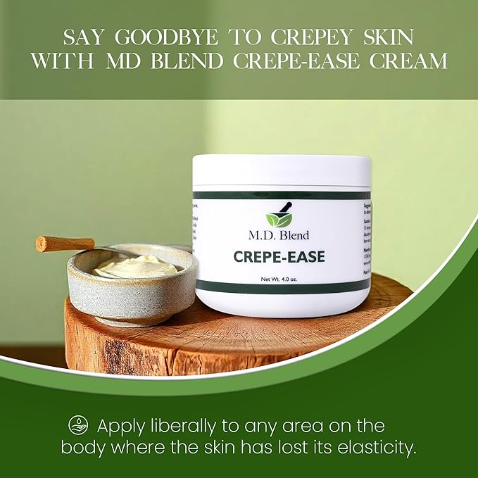 Crepe-Ease - Fragrance Free, Deeply Hydrating Moisturizer Body Butter for Smooth, Firm, Youthful Skin - Powerful Repair Complex with Hyaluronic Acid and Ceramides for Crepey Skin - 4 oz-FemmiqueWomen