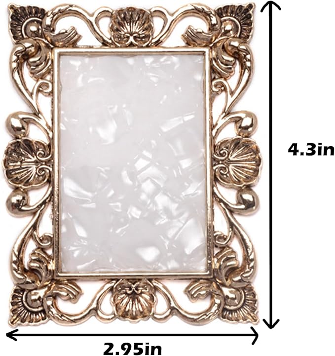 2 Pcs Nail Art Palette Nail Mixing Palette Polish Color Mixing Plate Golden Edge Nail Holder Display Board Heart Shape Cosmetic Mixing Tools (Gold)-FemmiqueWomen