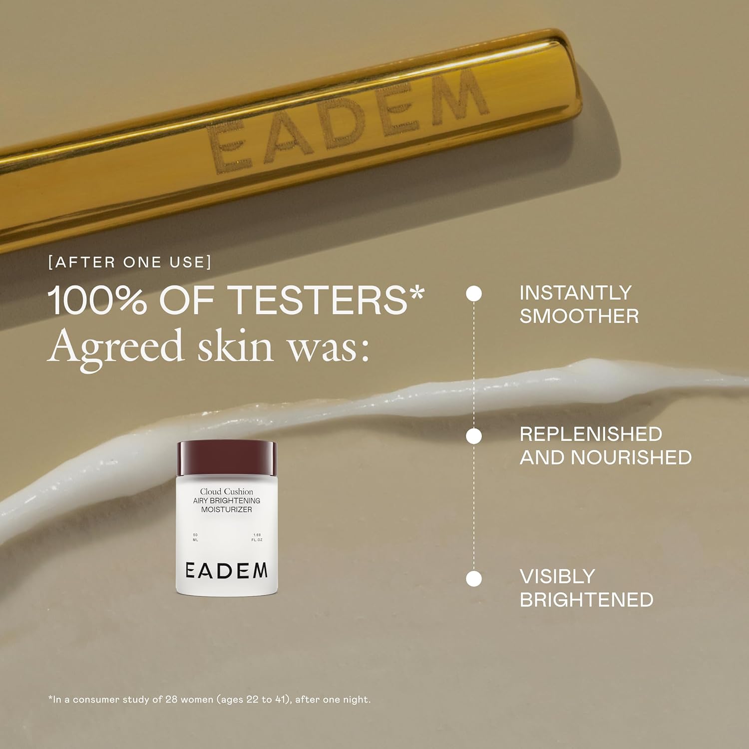 EADEM Cloud Cushion, Face Moisturizer Cream, Skin Care Ultra Repair Cream, Skin Barrier Repair, Hydrating Skincare Cleanser & Moisturizer with Peptides & Ceramides, Face Cleanser, 1.69 oz-FemmiqueWomen