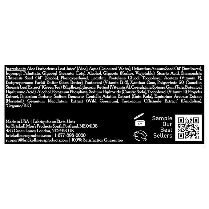 Brickell Men's Retinol Face Moisturizer Cream For Men, Natural & Organic, Anti-Wrinkle Face Night Cream with Retinol & Hyaluronic Acid To Reduce Fine Lines and Even Skin Tone, Fragrance-Free, 2 Ounce-FemmiqueWomen