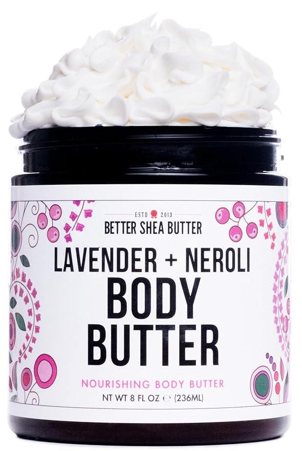 Body Butter for Women LAVENDER NEROLI | Whipped Body Moisturizer with Raw Shea Butter for Dry Skin, Paraben Free, Non-Greasy, No Synthetic Fragrances | 8 oz-FemmiqueWomen
