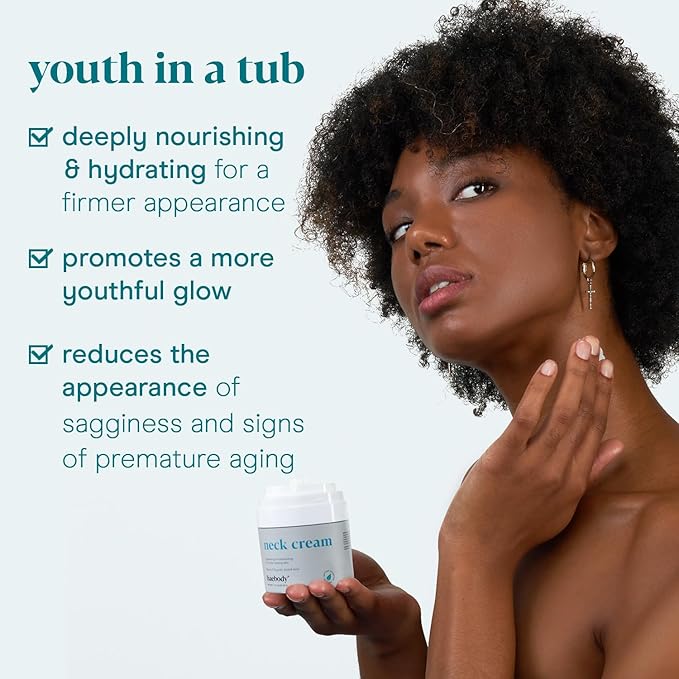 Baebody Firming Neck Cream with AHAs, CoQ10, Glycolic Acid, Green Tea for Sagging Skin, Fine Lines, Wrinkles, 1.7 Fl Oz-FemmiqueWomen