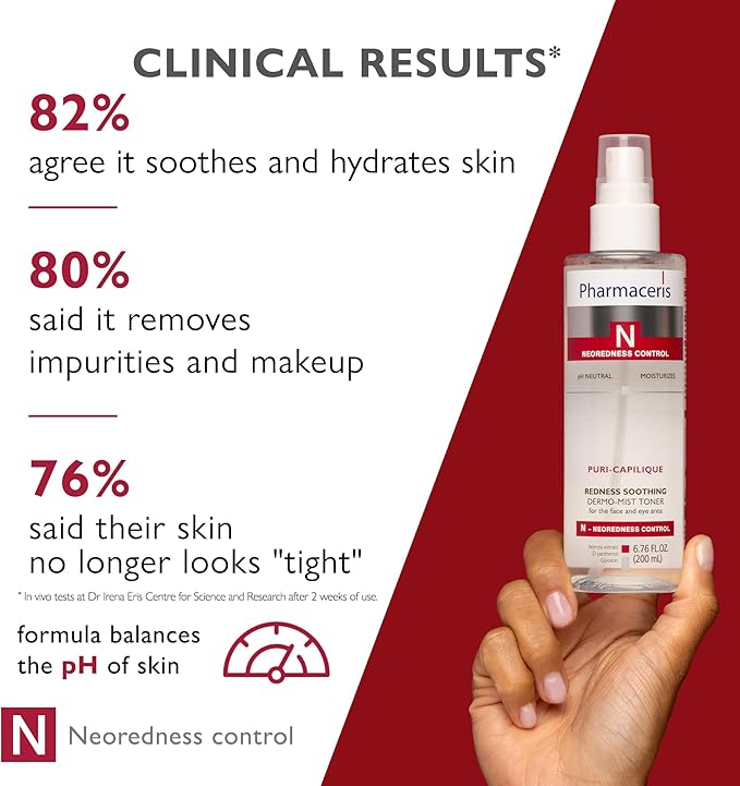 Redness Soothing Mist Toner, Facial Toner, Face Mist, Helps Soothe Redness, Hydrate, Even Skin Tone, for Sensitive & Red Skin, Alcohol-Free, pH Balanced Face Toner, Puri-CAPILIQUE-FemmiqueWomen