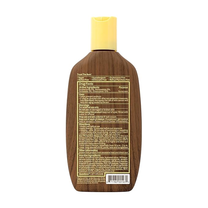 Sun Bum Original SPF 30 Sunscreen Body Lotion - Broad Spectrum Moisturizing Sunscreen with Vitamin E - Hawaii 104 Act Compliant (Made without Octinoxate & Oxybenzone) - 8 oz-FemmiqueWomen