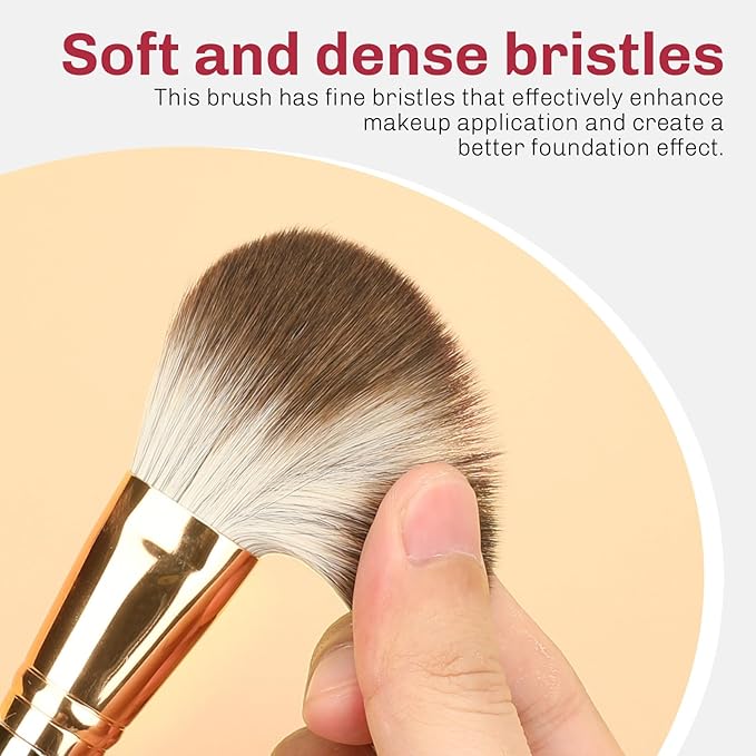 8pcs Gold Makeup Brush Set for All Skill Levels Easy Clean Soft Lint Free Brushes Travel Friendly Kit Foundation Powder Eyeshadow Blush Contour-FemmiqueWomen