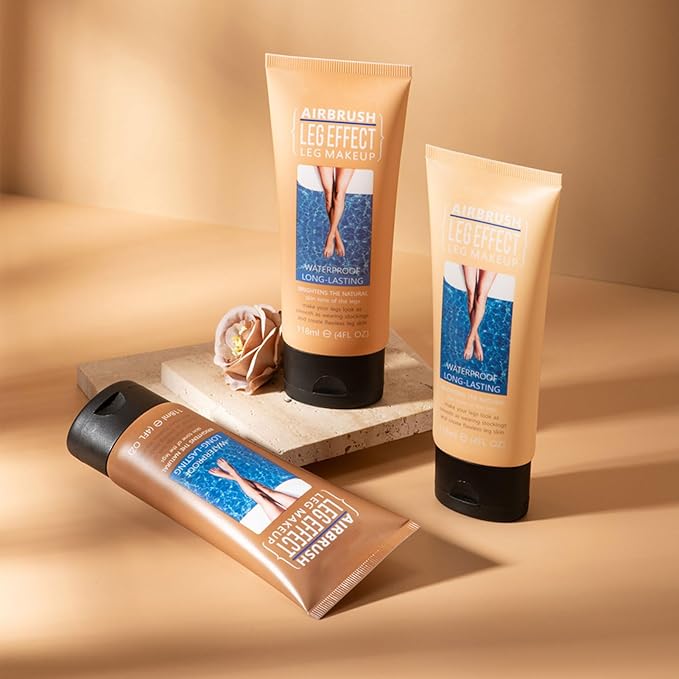 118ml Leg Makeup Lotion, Leg Body Makeup, Airbrush Legs, Body Makeup Waterproof Long Lasting Full Coverage Lightweight Leg Body Cosmetic for Wedding (3#)-FemmiqueWomen