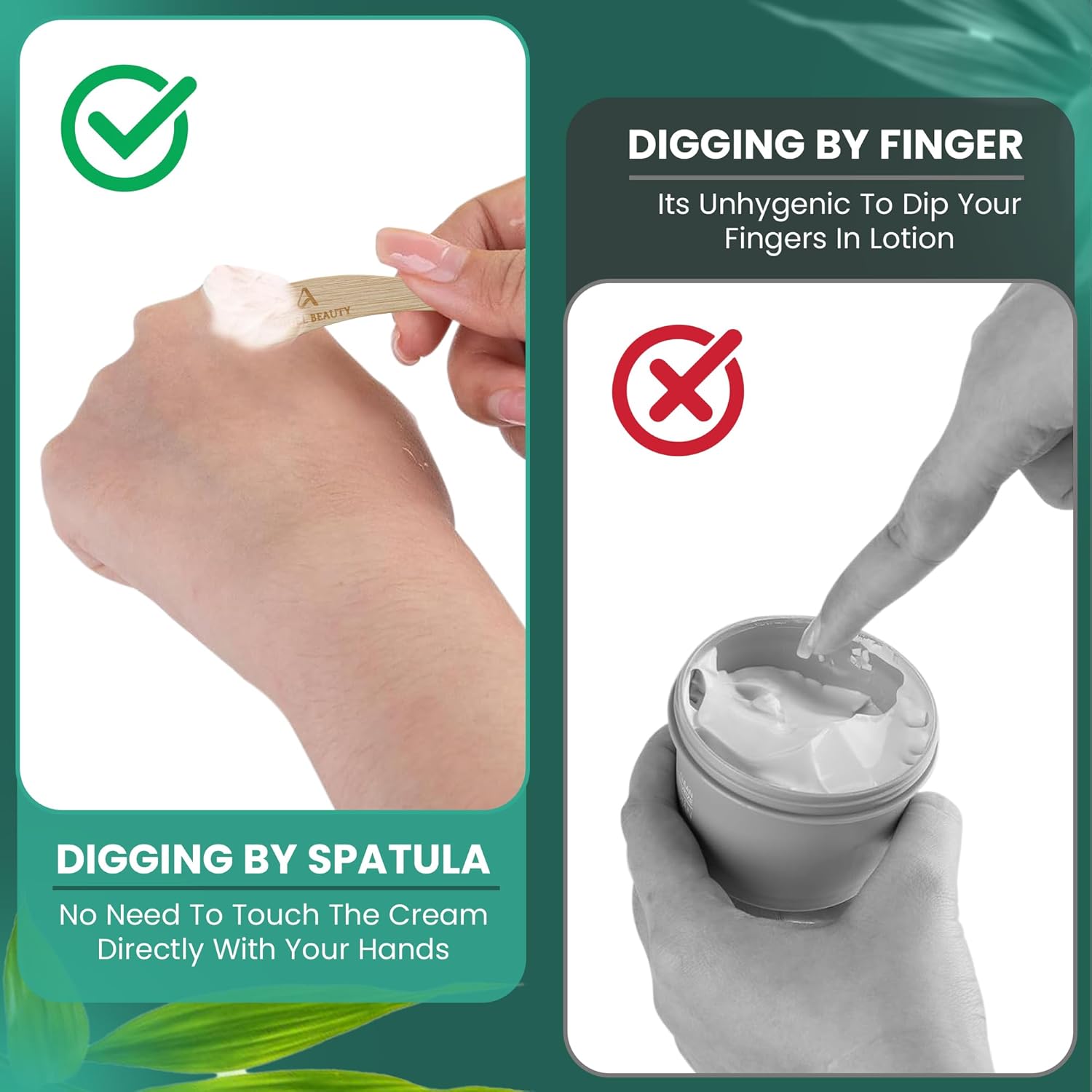 Bamboo 50-pack Cosmetic Facial Makeup Spoon Spatula Mini Makeup Spatula, Biodegradable Compostable Cosmetic Cream Spatulas Spoon, Skincare Scoop Applicator Facial Massage Beauty Tools BPA FREE-FemmiqueWomen