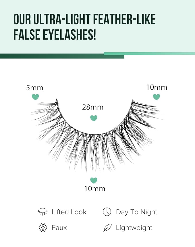 Cat Eye Lashes Wispy False Eyelashes Natural False Lashes Fox Eye Lashes Pack Demi Wispies Eyelashes Thick Mink Lashes Wispy Fake Lashes 7 Pairs-FemmiqueWomen