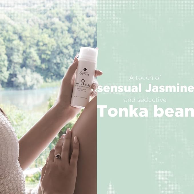 White Pearl Moisturizing Body Lotion with Coconut Butter and Hyaluronic Acid, 3.4 fl. oz.-FemmiqueWomen