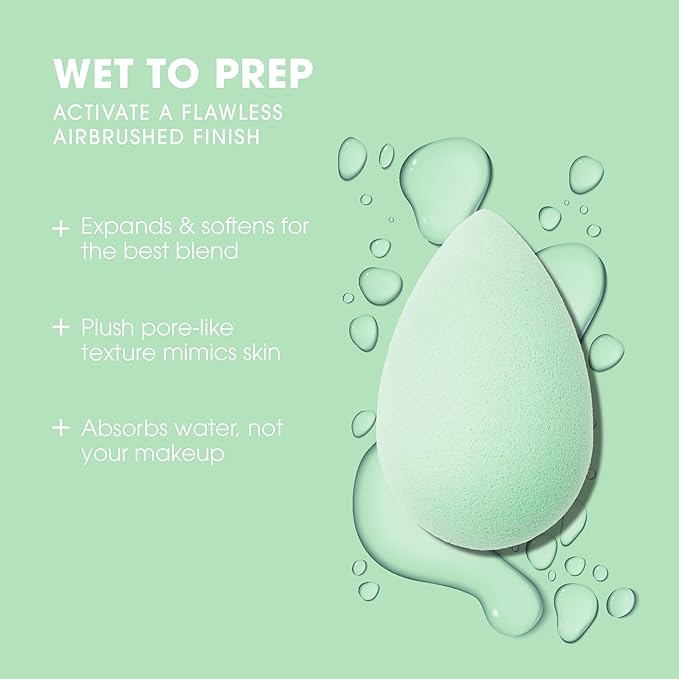 Beautyblender® | Mint Beauty Blender Makeup Sponge, Super-Soft Foam Easily Blends Foundations, Powders & Creams, Made in USA, Reusable, Washable, Streak Free Application, Vegan, Cruelty Free-FemmiqueWomen