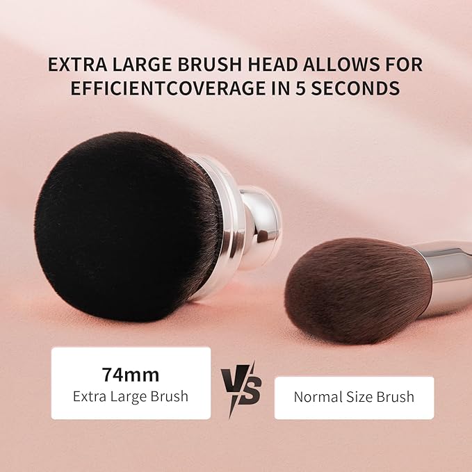 docolor Extra Large Body Makeup Brush For Self Tanner, 3 Inch Width Self Tanning Brush Kabuki Brush, Soft synthetic hair, for Foundation, self-tanners, bronzer, sun blocks, powder, For Face and Body-FemmiqueWomen
