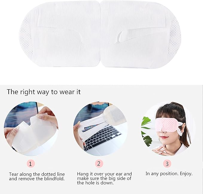 18 Packs Steam Eye Mask for Dry Eyes Dark Circles and Puffiness Tired Eyes, Disposable Self Heating Eye Mask for Stress Relief Relief Eye Fatigue-FemmiqueWomen