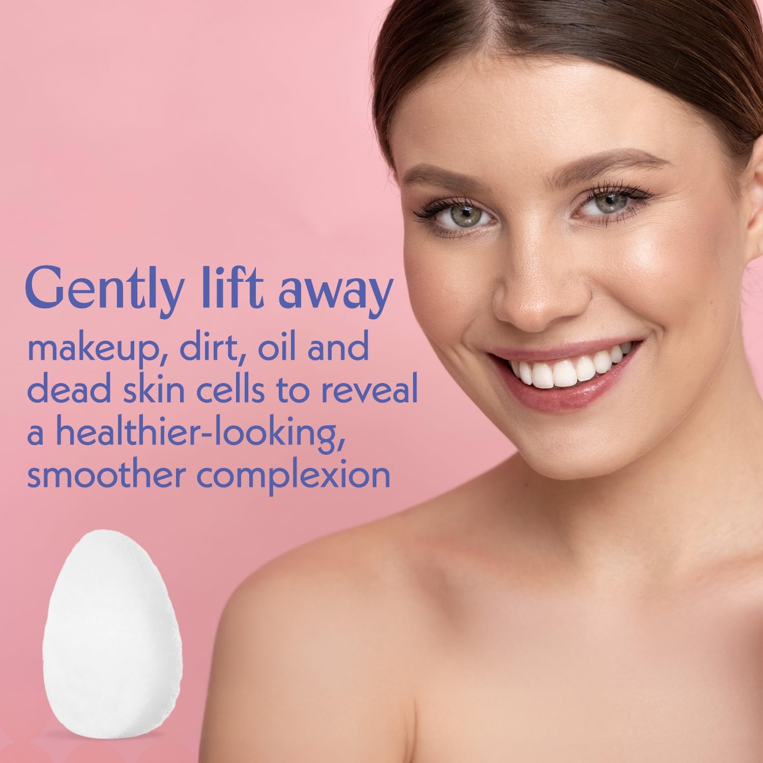 [12 Pack] Regular Exfoliating Facial Sponge for Face - Daily Cleansing Face Scrubber - Exfoliating Pads - Puf for Removing Makeup, Dirt, and Dead Skin - Reusable Face Pads Buf Dirt Away-FemmiqueWomen