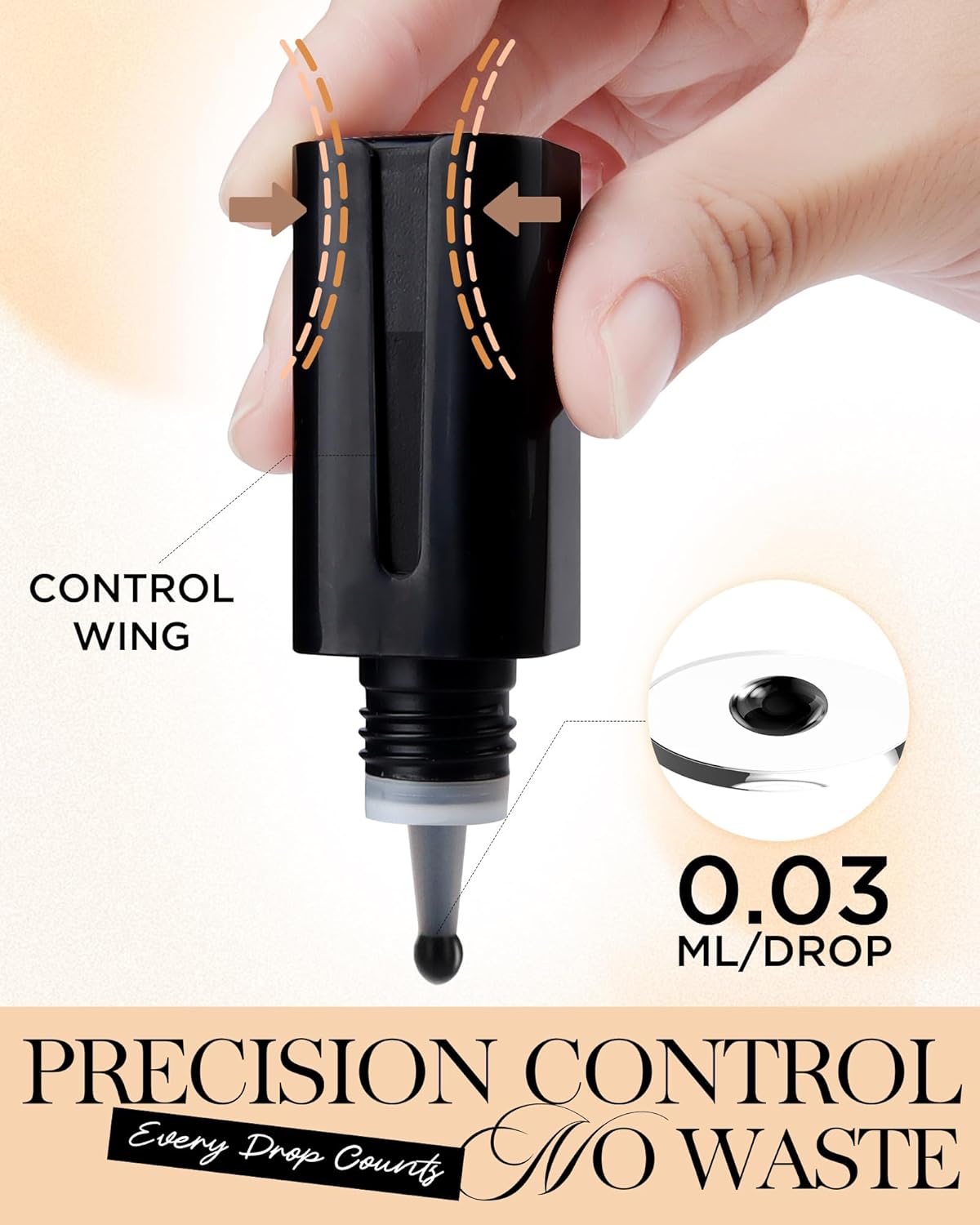 Lash Extension Glue, Professional Eyelash Extension Glue for Volume and Classic Lashes 10 ml, Smart Drop Technology Accurate 0.03 ml, 1S Dry Time, 6-7 Weeks Retention by BEYELIAN-FemmiqueWomen