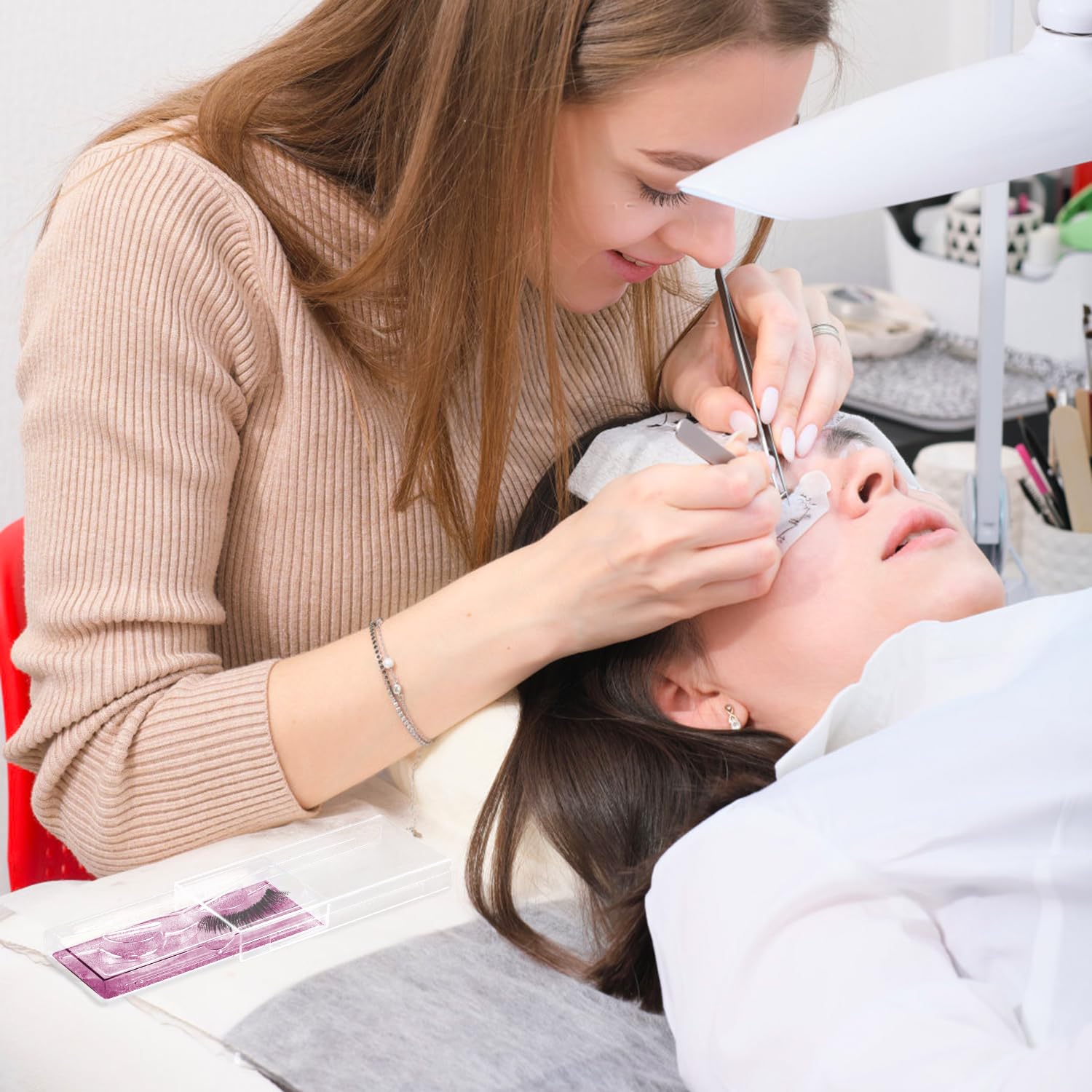 Rocutus Empty Lash Boxes for False Eyelashes - 30 Pack Lash Cases, Customizable Eyelash Packaging, Bulk Lash Storage Containers, Lash Box Packaging, Premium Display & Protection (Pink)-FemmiqueWomen