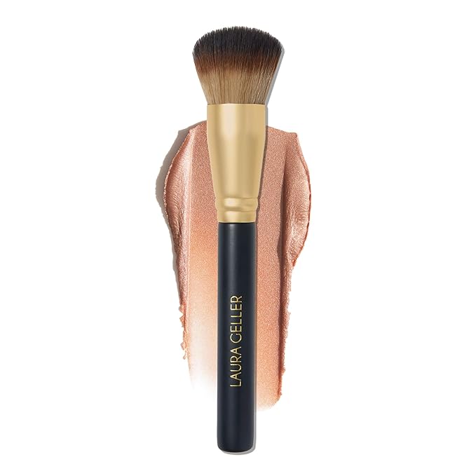 LAURA GELLER NEW YORK The Wonder Brush, Makeup Brush with Wooden Handle, Apply The Wonder Balm, Cream & Liquid Blush, Even Application and Blending-FemmiqueWomen