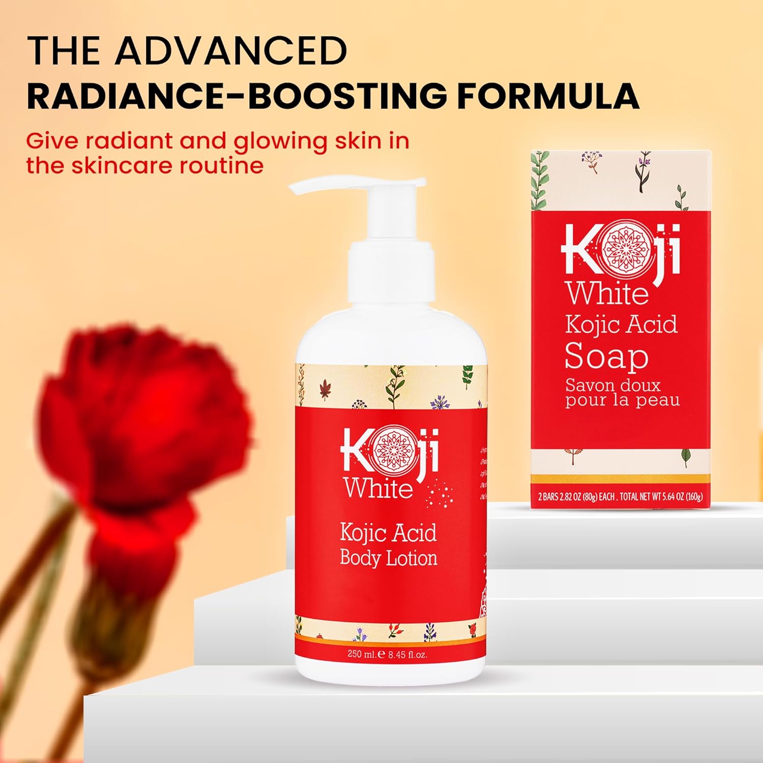 Koji White Kojic Acid Body Lotion – Vegan Moisturizing Lotion for Dry Skin, Hydrating and Nourishing, Paraben-Free, 8.45 Fl Oz-FemmiqueWomen