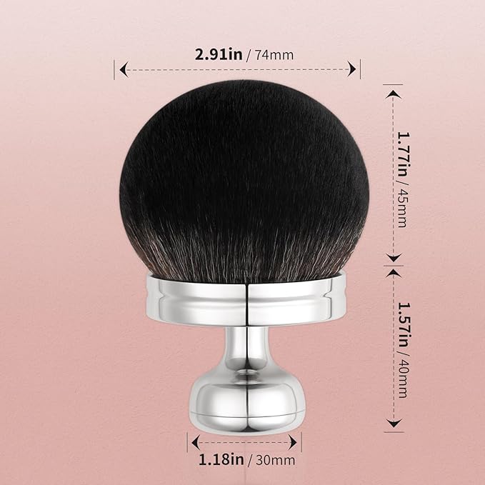 docolor Extra Large Body Makeup Brush For Self Tanner, 3 Inch Width Self Tanning Brush Kabuki Brush, Soft synthetic hair, for Foundation, self-tanners, bronzer, sun blocks, powder, For Face and Body-FemmiqueWomen