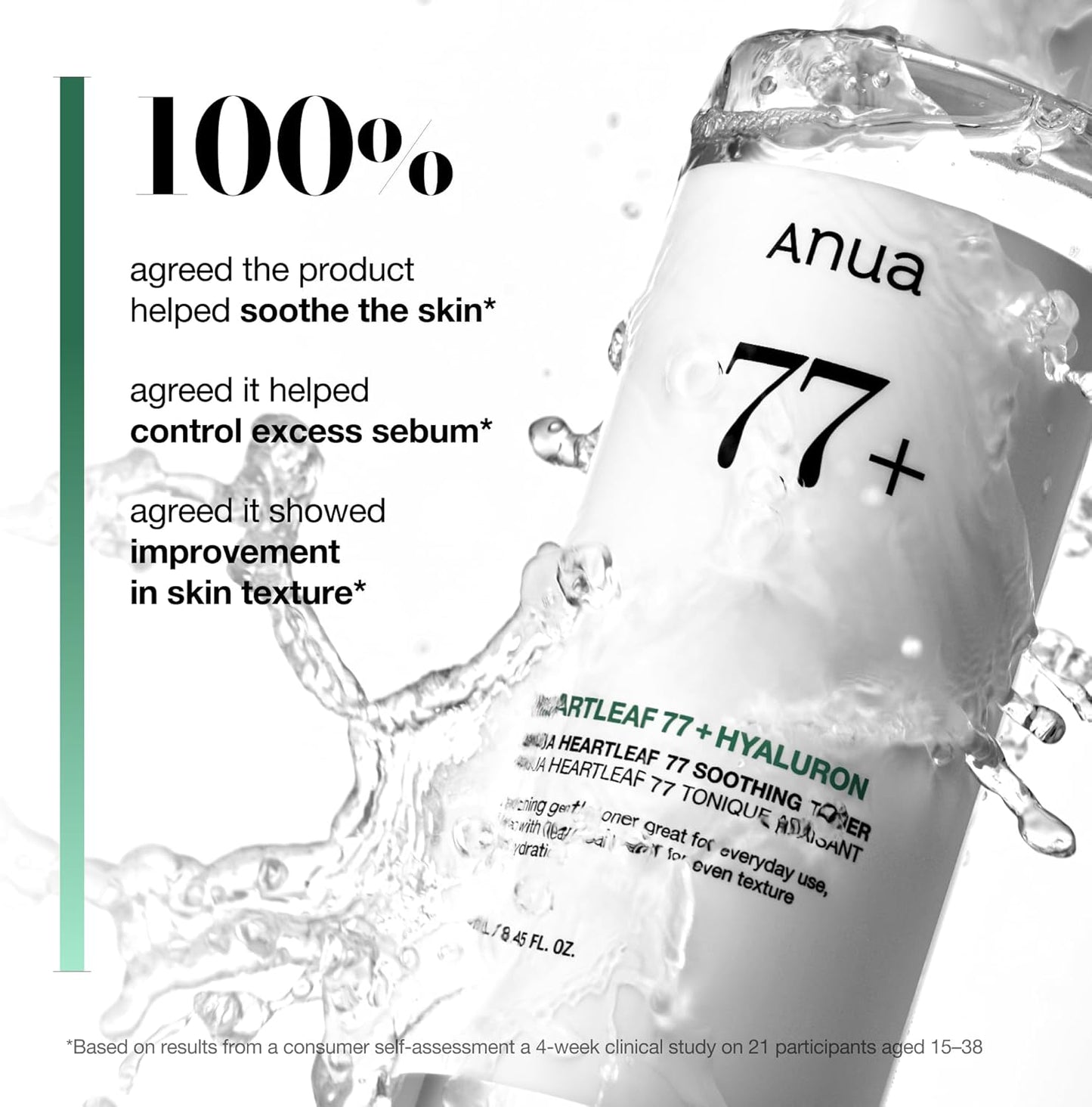Anua Heartleaf 77 Soothing Toner I pH 5.5 Trouble Care, Calming Skin, Refreshing, Hydrating, Purifying, Cruelty Free, Vegan,(250ml / 8.45 fl.oz.)-FemmiqueWomen