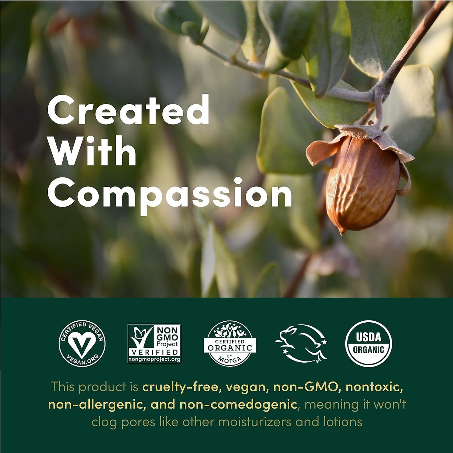 HobaCare Unrefined Organic Jojoba Oil for Skin Care, Hair, Beard, Scalp Massage - 100% Pure Carrier Oil for Perfume or Soap Making - Natural, Vegan, Cruelty-Free, Hexane-Free, Long Shelf Life (32 oz)-FemmiqueWomen