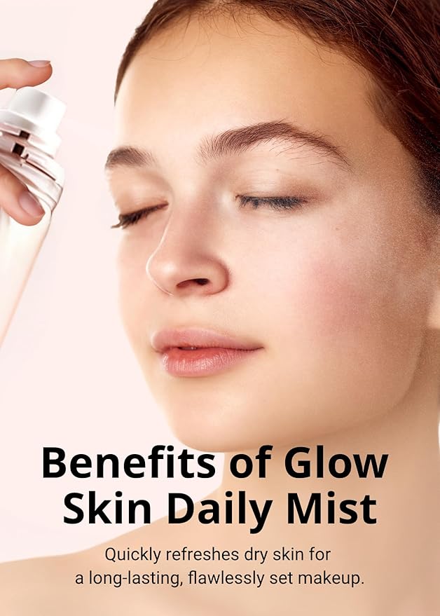 MISSHA Glow Skin Balm To Go Mist, 4-in-1 Hydrating, Refreshing, Makeup-Enhancing, Portable Dewy Glow Spray-FemmiqueWomen