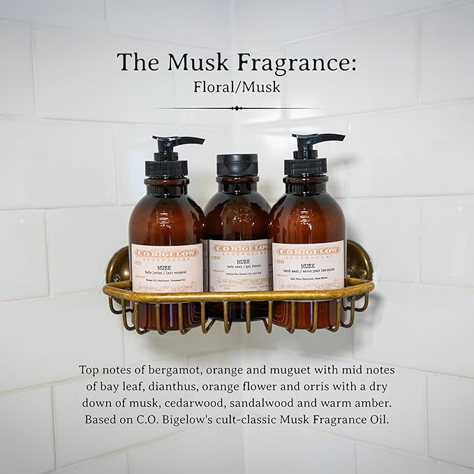 C.O. Bigelow Musk Body Lotion, Iconic Collection Moisturizing Body Lotion with Shea Butter, Borage Oil & Grapeseed Oil, 10.5 Fl Oz-FemmiqueWomen