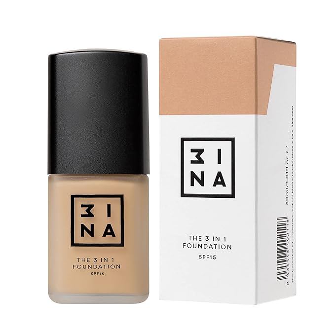 3INA The 3-In-1 Foundation 204 - Vegan Formula - Combination Of Primer, Concealer And Foundation - Medium Coverage - Natural Finish - Perfect For Covering Lines And Blemishes - Long Lasting - 1.01 Oz-FemmiqueWomen