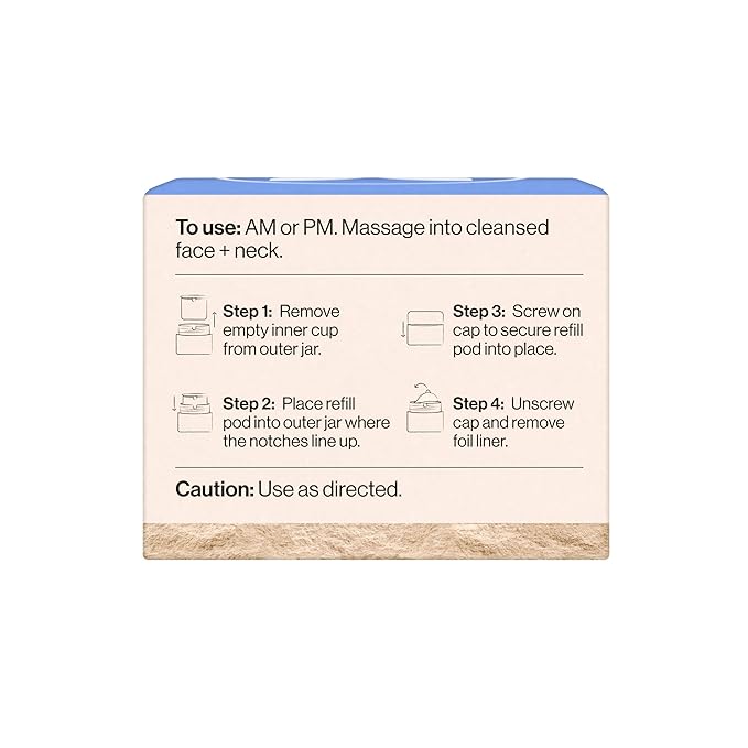 Honest Beauty Refill Pod for Full Size Hydrogel Cream | Lightweight, Moisturizing Water Cream | Gentle for Sensitive Skin, Fragrance Free, Vegan | 1.7 fl oz-FemmiqueWomen