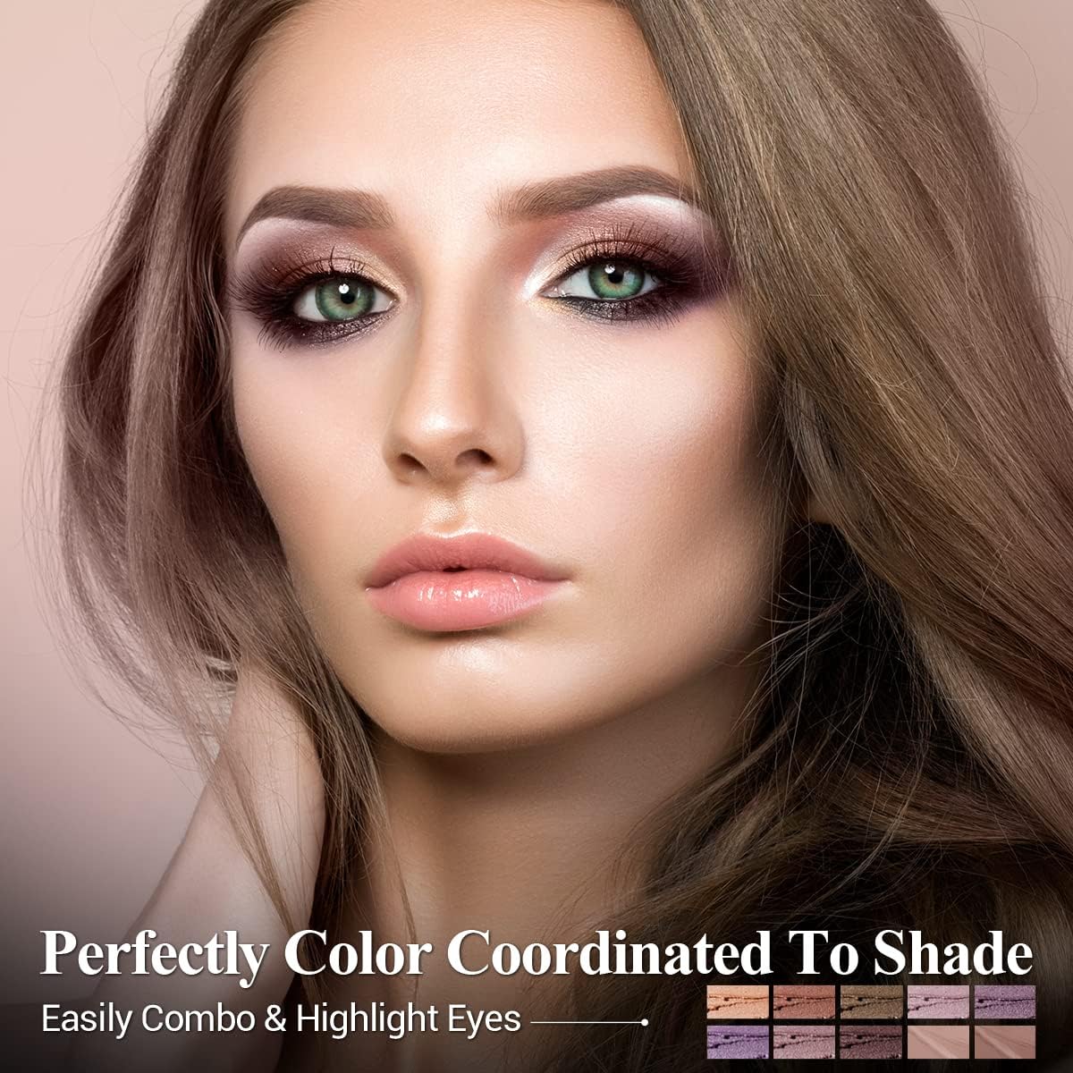 10PCS Eyeshadow Stick,Shimmer And Matte Brown Metallic Cream Eyeshadow Pencil Crayon with Smudge-proof & Waterproof, Eye Brightener Stick, Ideal Gift for Women - Lilac Brown-FemmiqueWomen