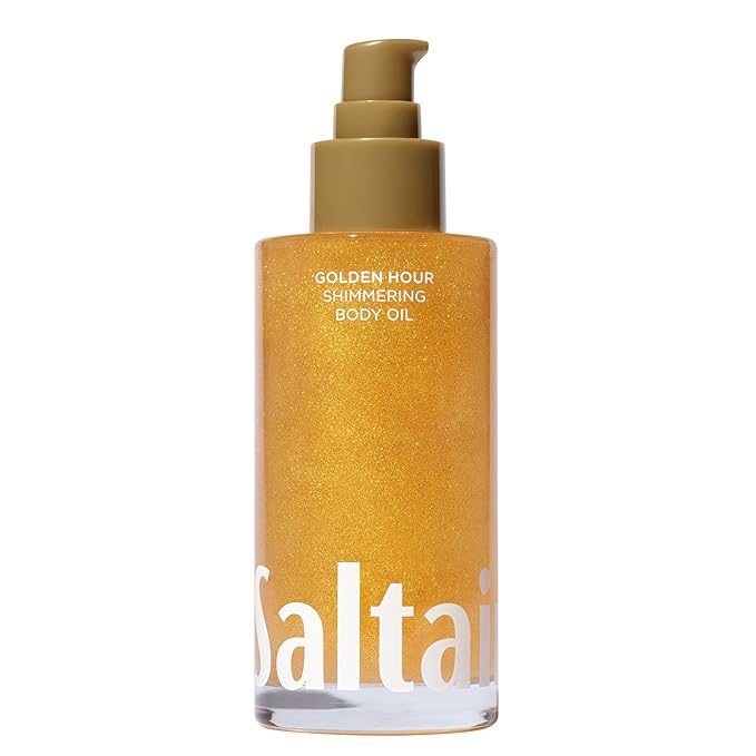 Saltair Shimmering Body Oil - Golden Hour Scented Dry Oil Moisturizer with Light-Reflecting Pearl Pigments. Moisturizing Glow for All Skin Types - 4 Fl Oz-FemmiqueWomen