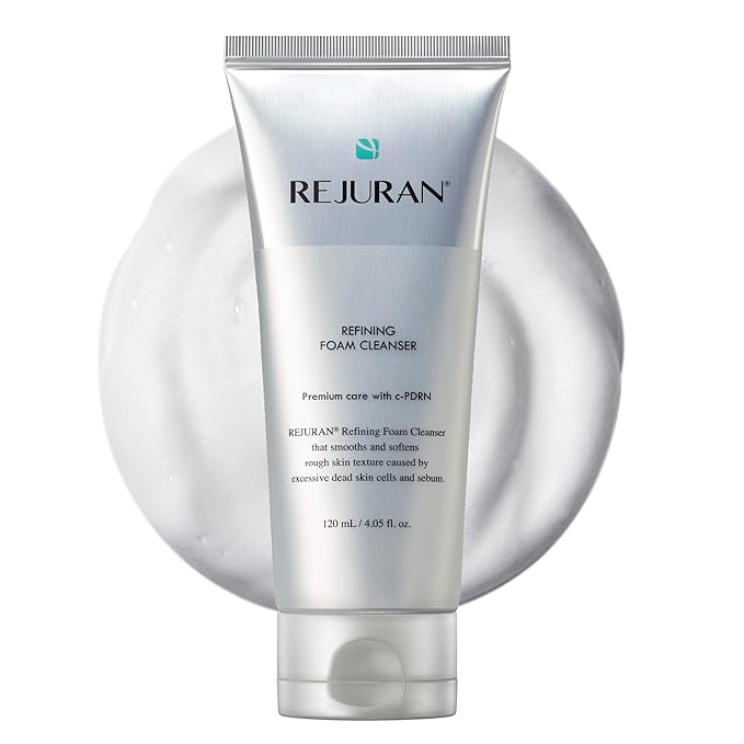 REJURAN® Refining Foam Cleanser, c-PDRN® – Hydrating & Gentle for Smoother, Clearer Skin, Minimizes Pores & Balances with Hyaluronic Acid & Tanin Complex, Korean Skin Care (4.05 fl oz)-FemmiqueWomen