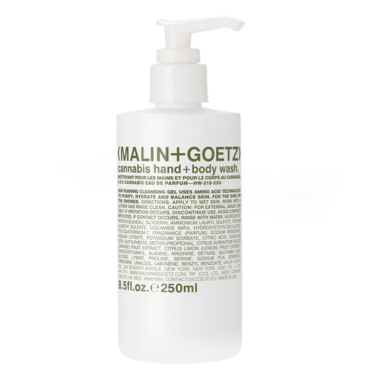MALIN+GOETZ Cannabis Hand and Body Wash, White, 8.45 Fl Oz (Pack of 1)-FemmiqueWomen