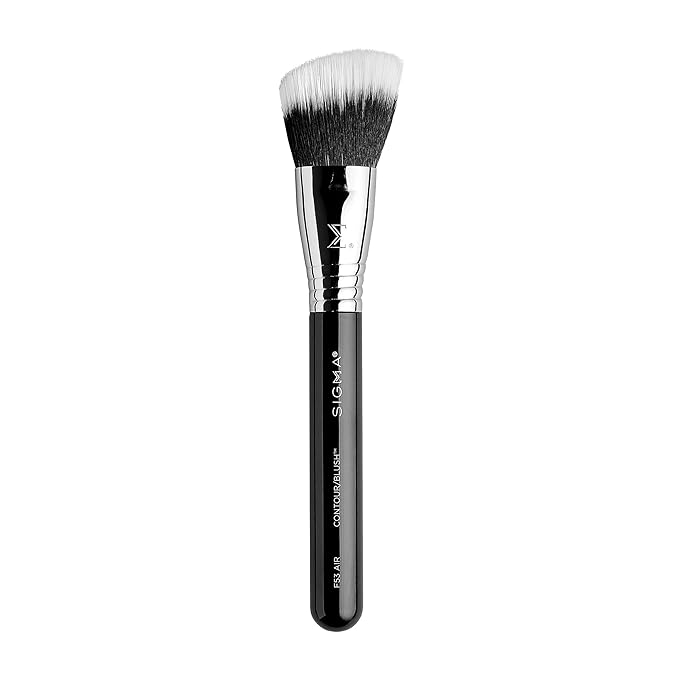 Sigma Beauty F53 Air Contour and Blush Brush – Angled Makeup Brush for Blush & Bronzer, Perfect for Sheer to Medium Coverage, Professional, Streak-Free Application (1 Brush)-FemmiqueWomen